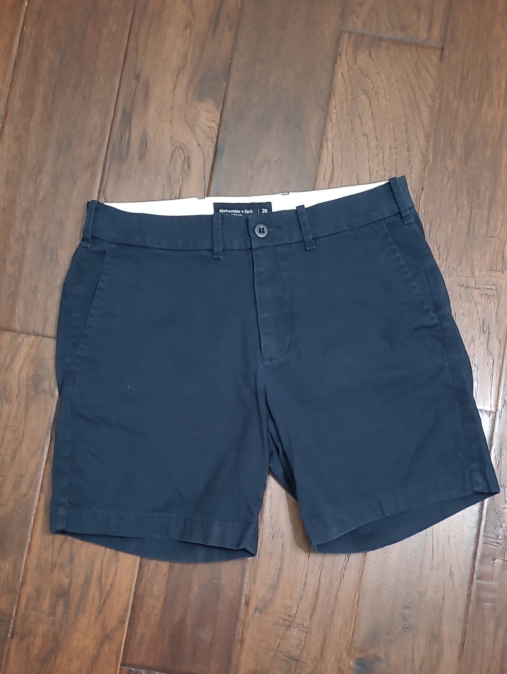 Abercrombie & Fitch Navy Blue Flat-Front Stretch Chino Shorts size 29